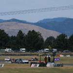 Toyota 86s in action at Ruapuna in 2024.
