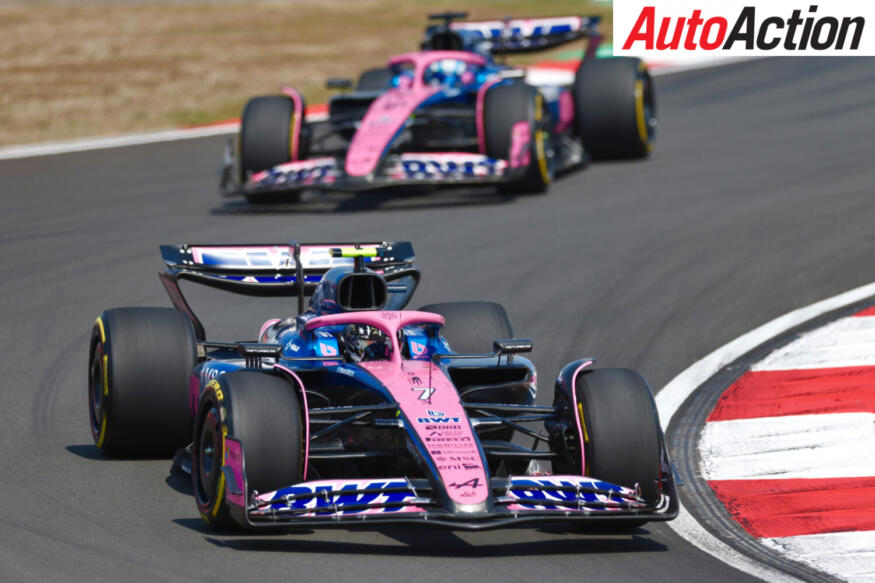 SHANGHAI, CHINA - MARCH 22: Jack Doohan of Australia driving the (7) Alpine F1 A525 Renault leads Pierre Gasly of France driving the (10) Alpine F1 A525 Renault during the Sprint ahead of the F1 Grand Prix of China at Shanghai International Circuit on March 22, 2025 in Shanghai, China. (Photo by Sam Bloxham/LAT Images)