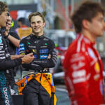 George Russell and Oscar Piasrti at the 2025 Bahrain Grand Prix