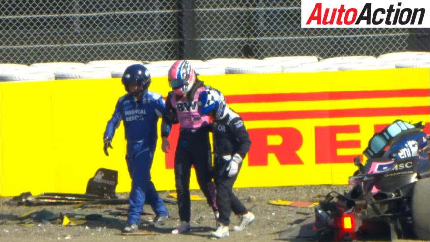 Jack Doohan, Alpine F1 Team. 2025 Japanese Grand Prix. FP2 crash. Image: Formula 1.