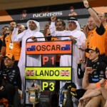 Norris, Piastri and McLaren celebrate