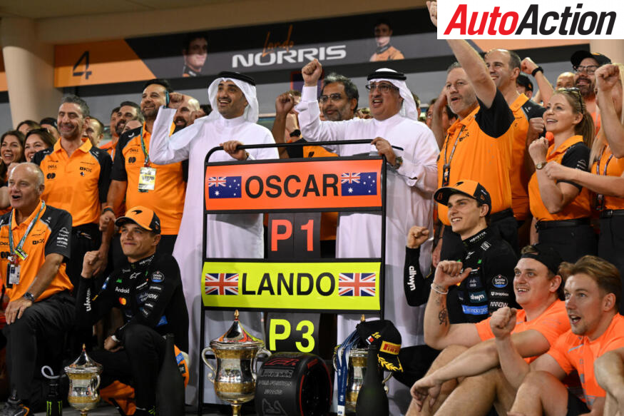 Norris, Piastri and McLaren celebrate
