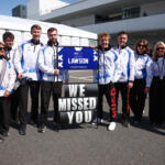 The Visa Cash App Racing Bulls team welcome Liam Lawson of New Zealand and Visa Cash App Racing Bulls back to the team during previews ahead of the F1 Grand Prix of Japan at Suzuka Circuit on April 03, 2025 in Suzuka, Japan.