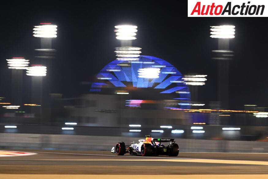 BAHRAIN, BAHRAIN - APRIL 12: Liam Lawson of New Zealand driving the (30) Visa Cash App Racing Bulls VCARB 02 on track during qualifying ahead of the F1 Grand Prix of Bahrain at Bahrain International Circuit on April 12, 2025 in Bahrain, Bahrain.