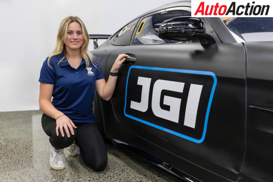 Summer Rintoule with her Triple Eight Mercedes