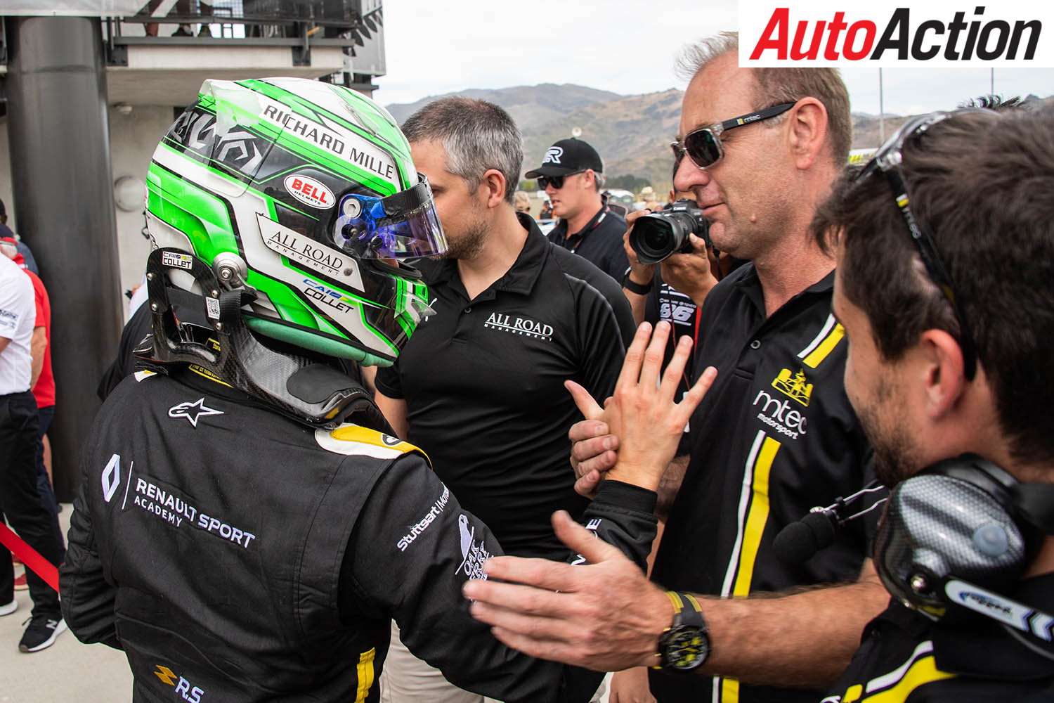 Caio Collet (with Bruin Beasley), mtec Motorsport, Brazil wins Round 1 Castrol Toyota Racing Series, Highlands Park 2020. Photo: Supplied. 